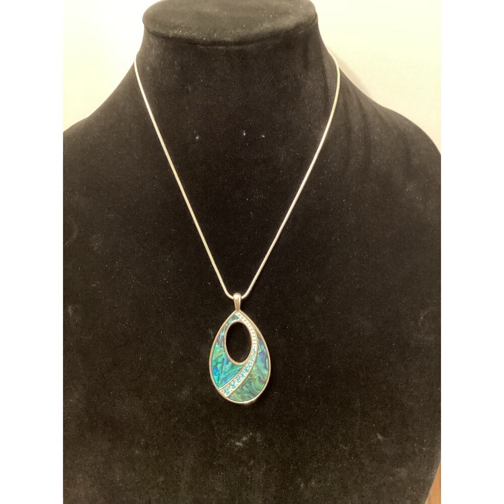 KC Abalone shell with turquoise garnets